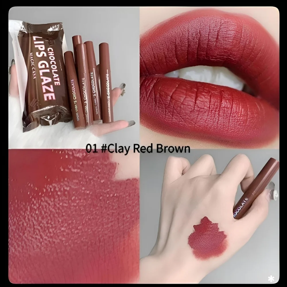 🆕TEMPTATION KISS LAVA CHOCOLATE MATTE LIP GLAZE/GLOSS SET
